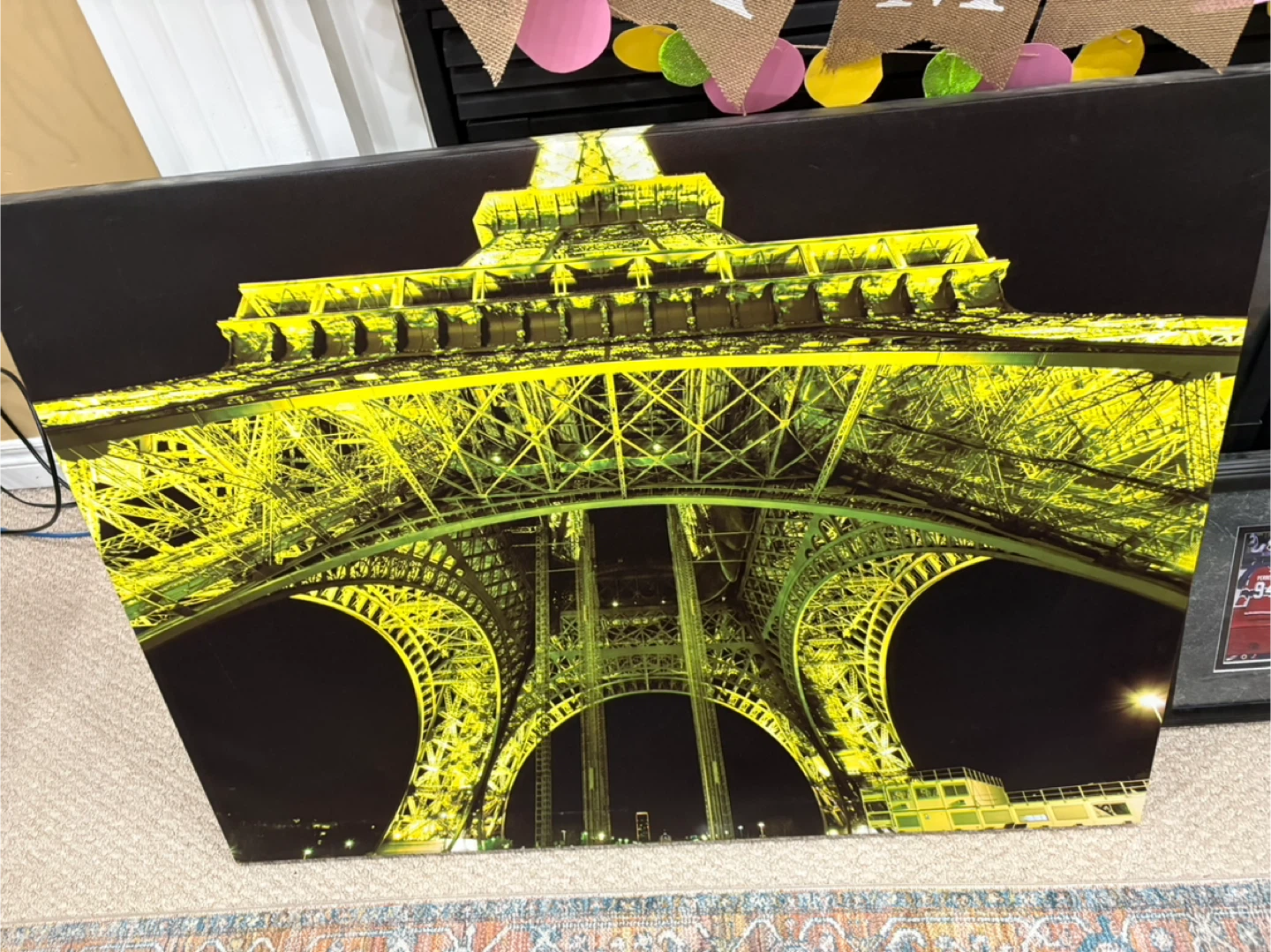 Eiffel Tower Nighttime Canvas Print