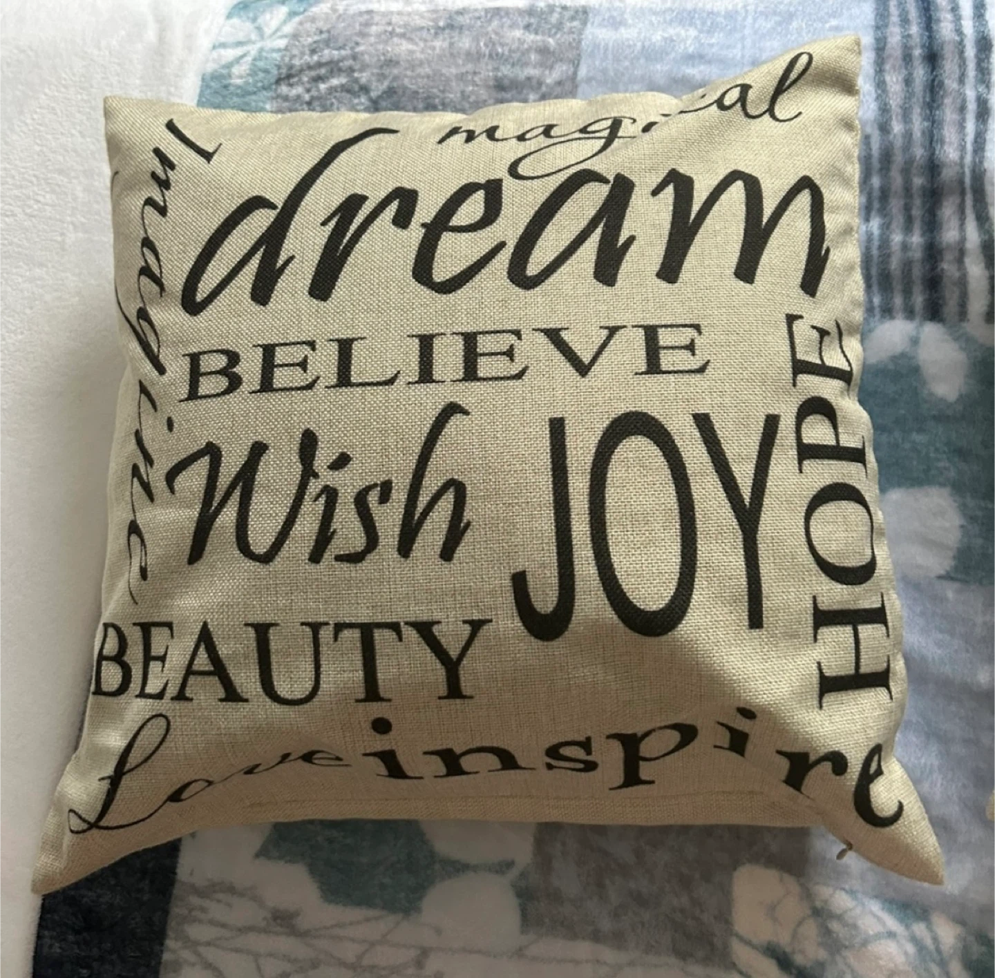 Decorative Throw Pillow shams  with Inspirational Quotes