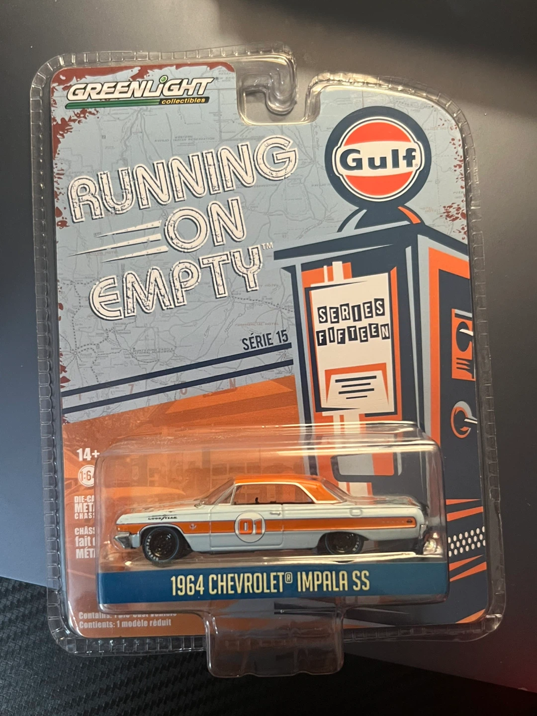 Greenlight 1964 Chevrolet Impala SS Gulf "Running on Empty"