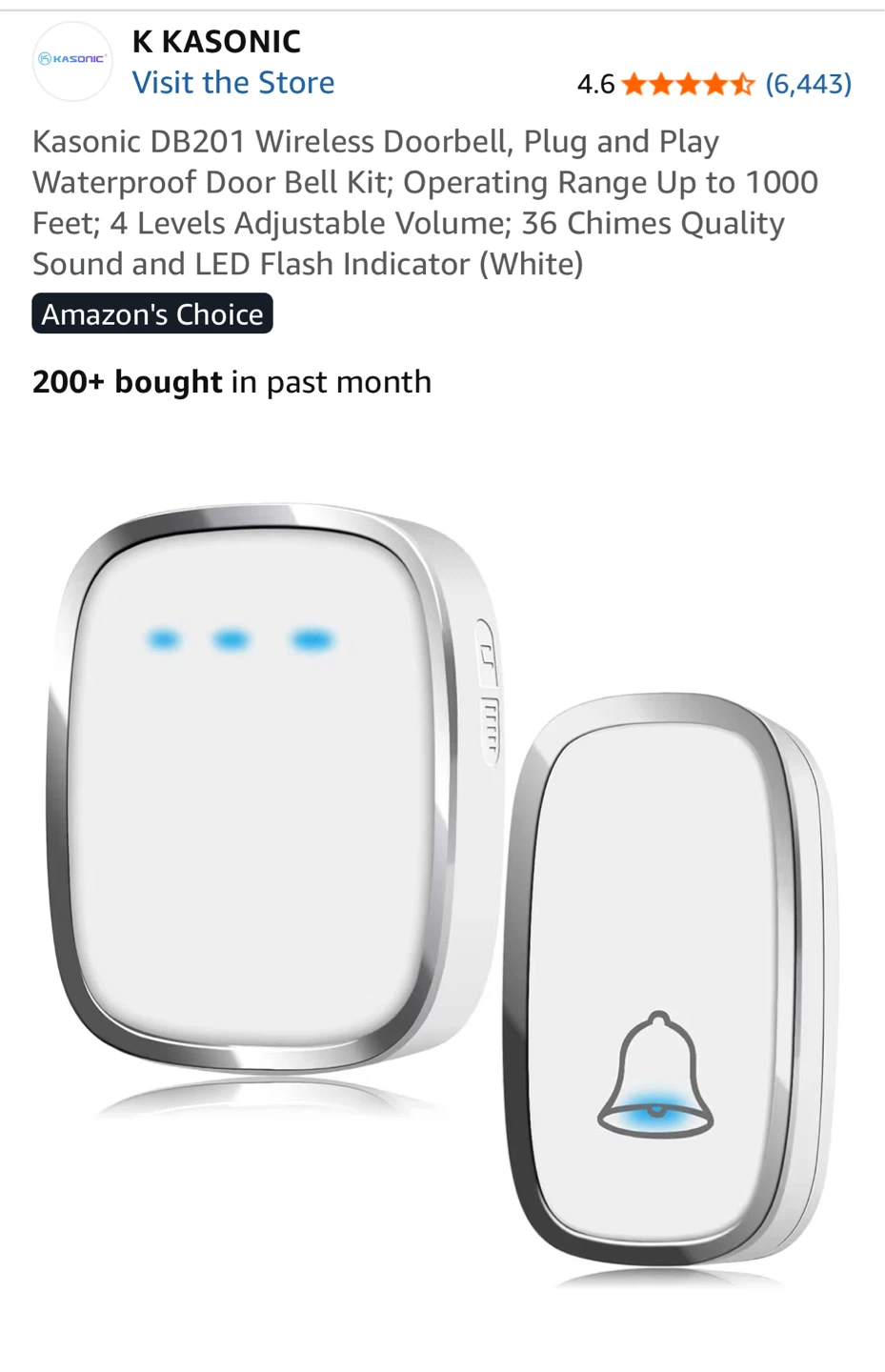 Wireless Doorbell - White - photo 5