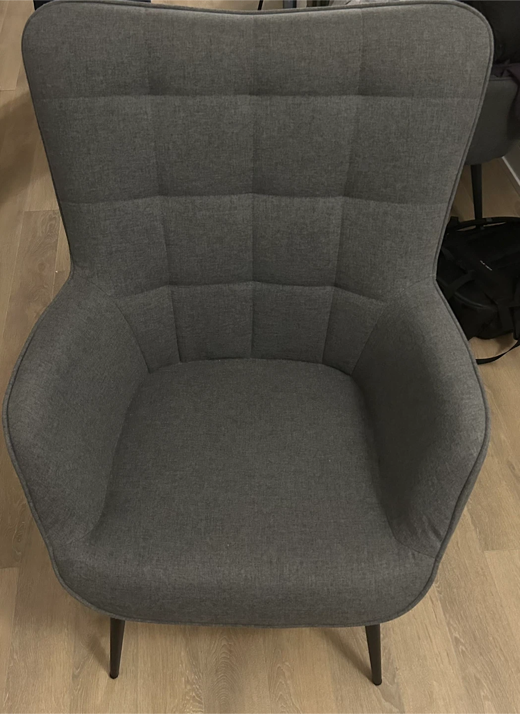 2 X STRUCTUBE Grey Tufted Accent Chair