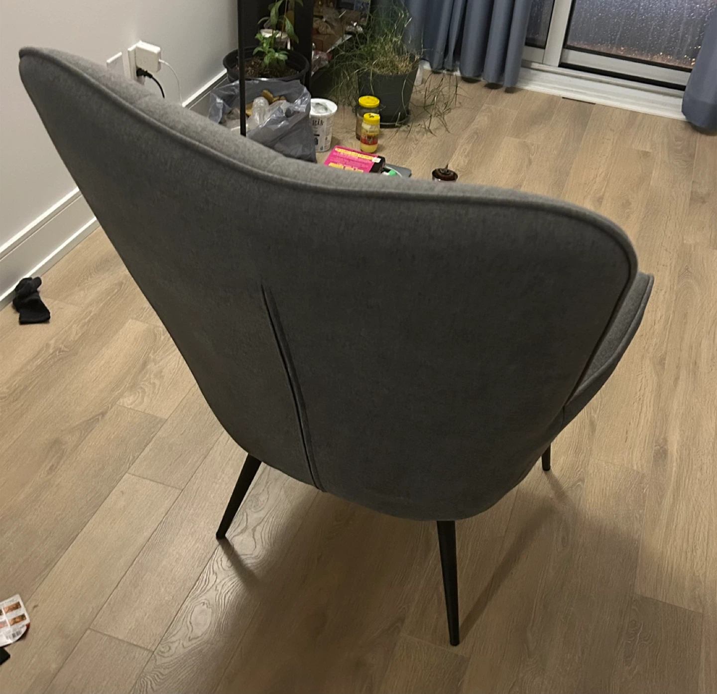 2 X STRUCTUBE Grey Tufted Accent Chair - photo 3