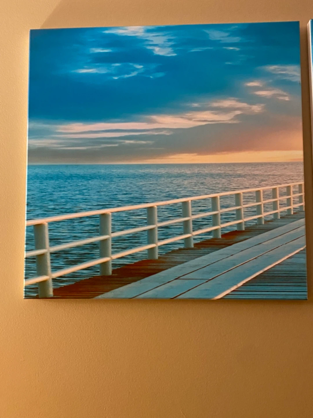 Triptych Canvas Print: Sunset Pier Wall Art - photo 2