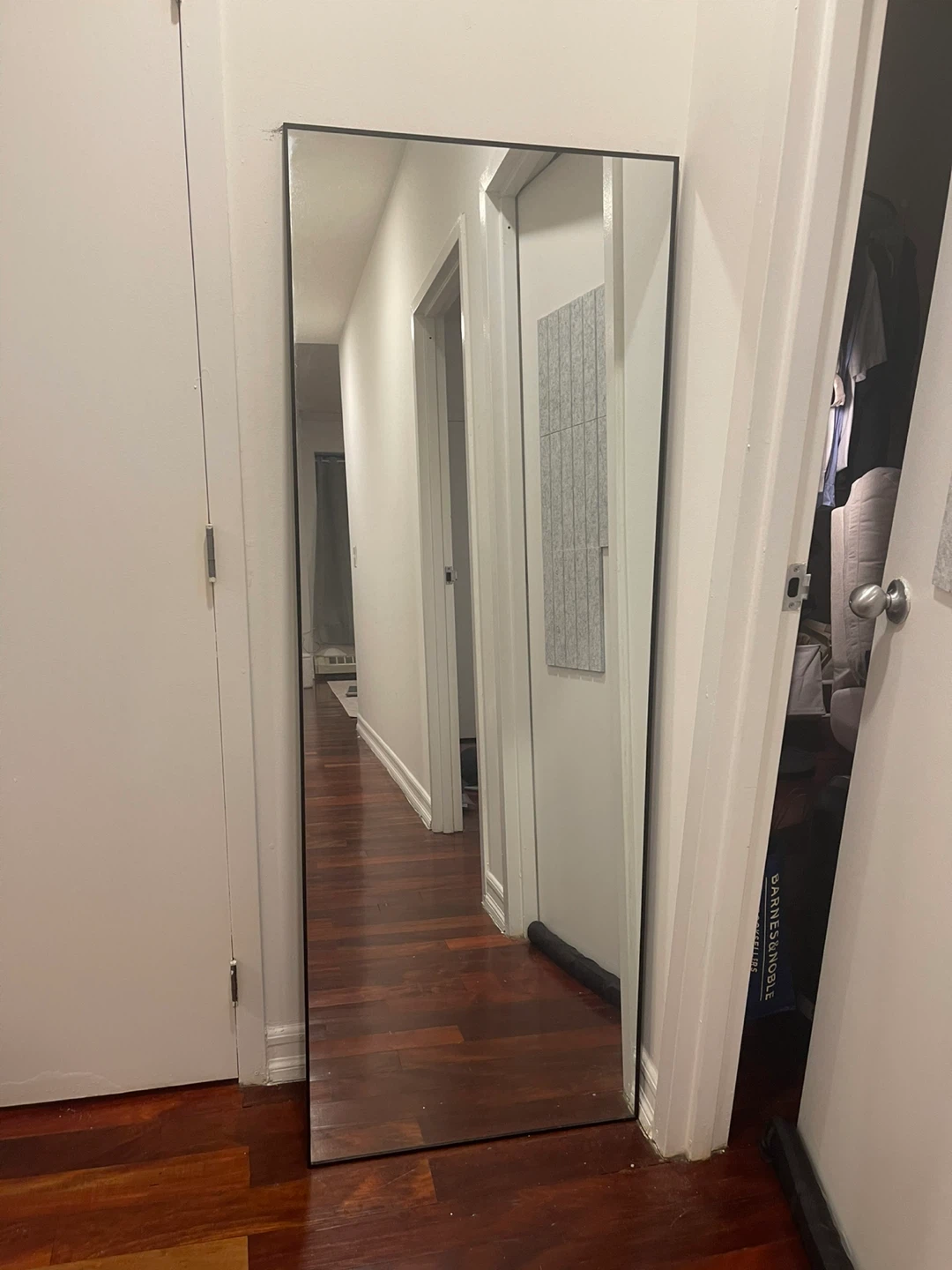 Full Length Floor Mirror with Black Frame