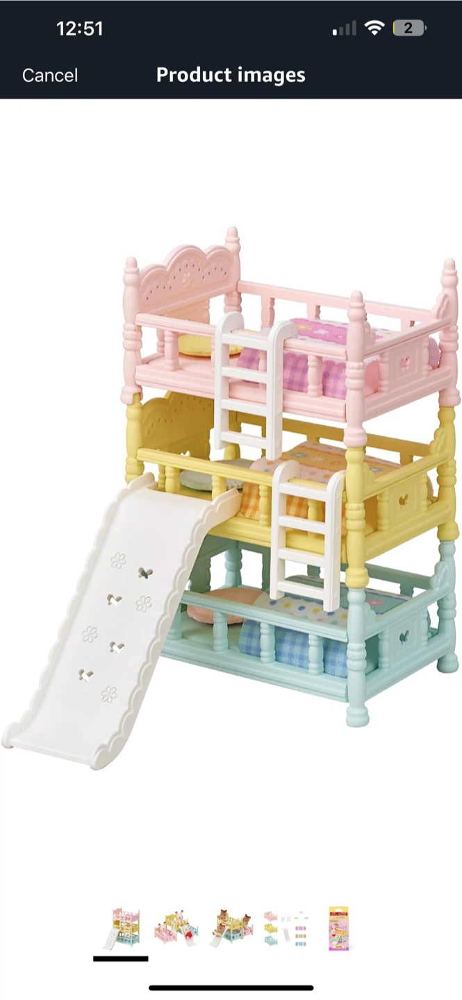 Calico Critters Triple Bunk Beds Set