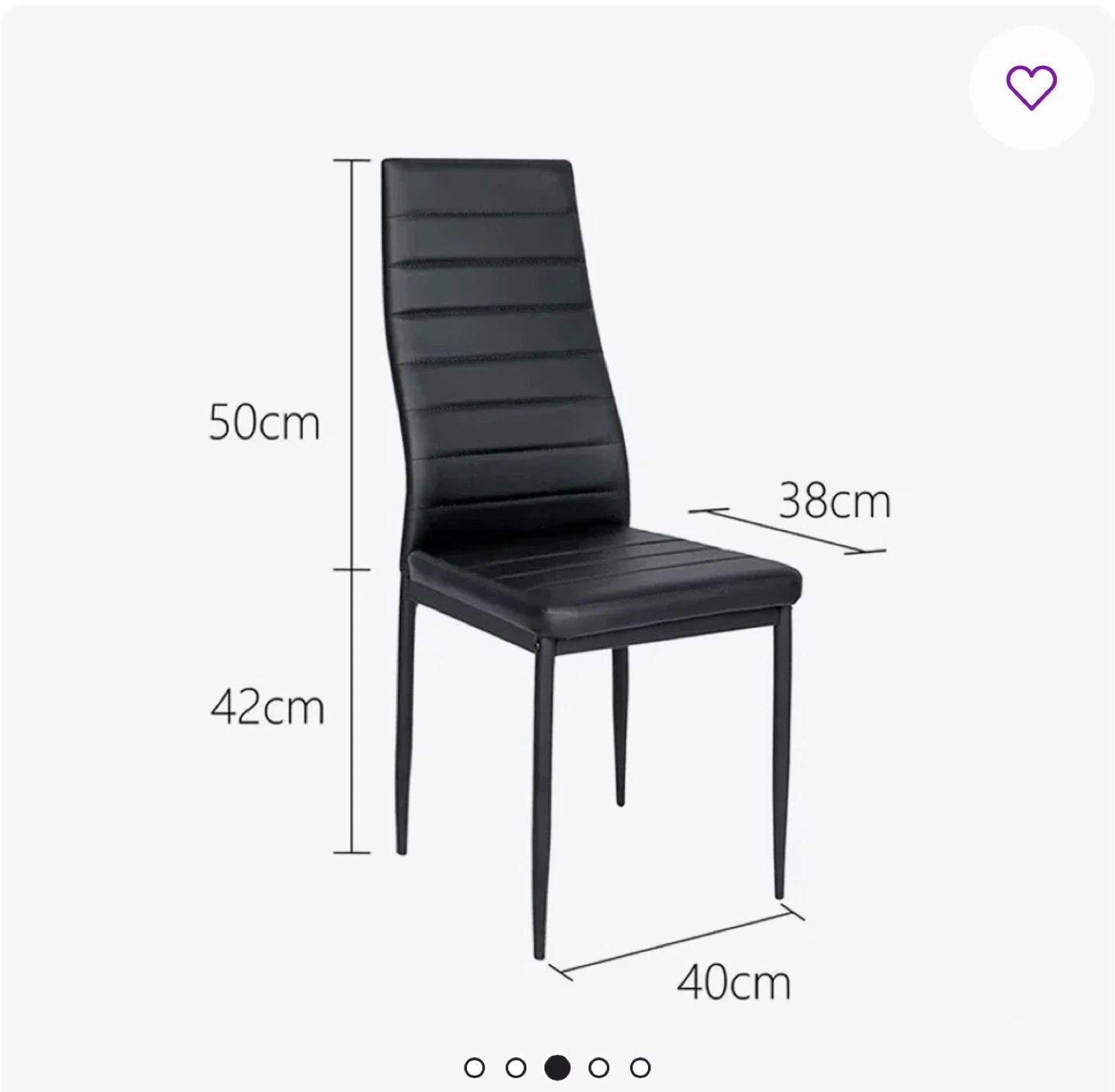 Set of 6 Black Dining Chairs - photo 2