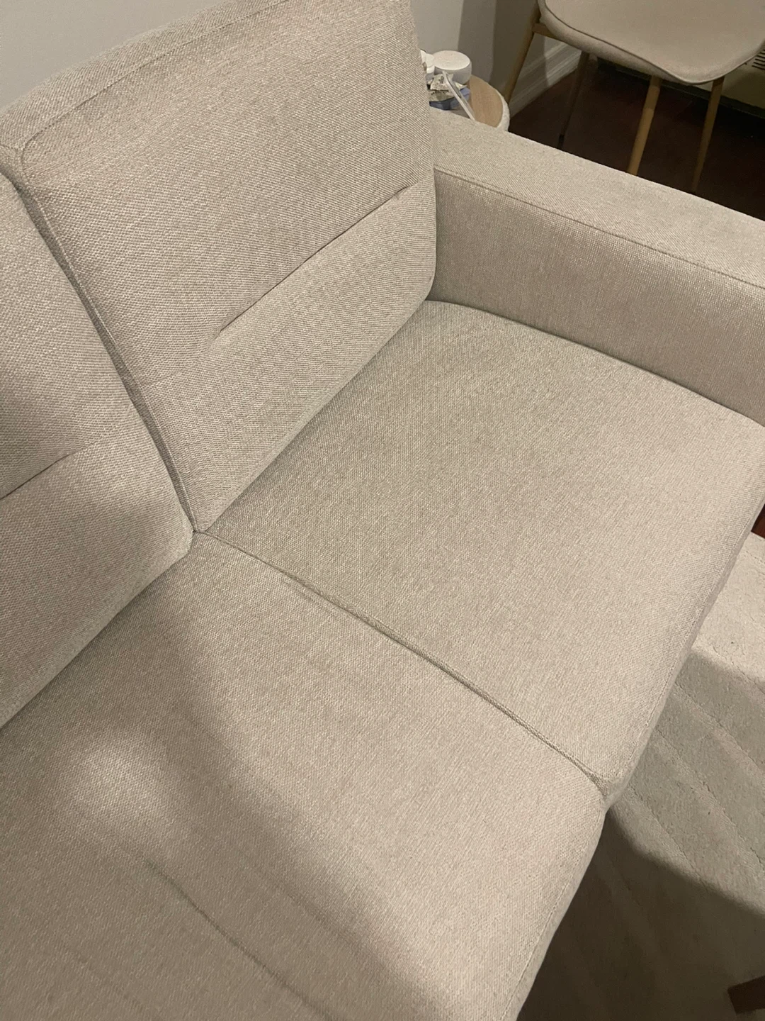 Light Beige 3-Seater Sofa - photo 3