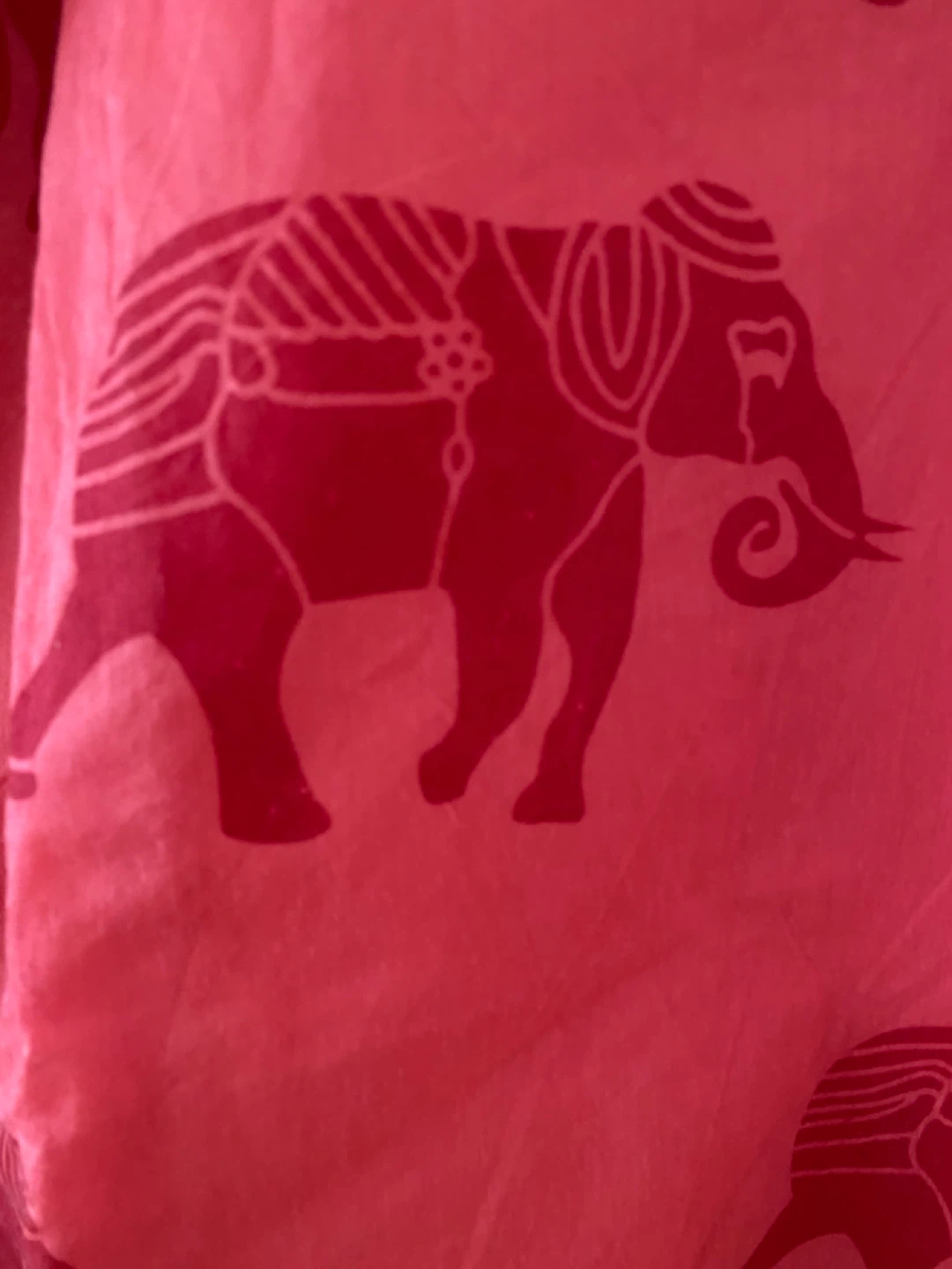 Pink Elephant Print Kurta Set - photo 3