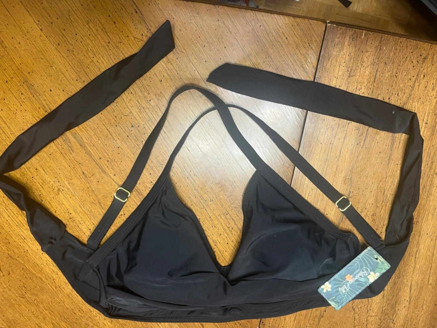 Black Bikini Top - Size Medium