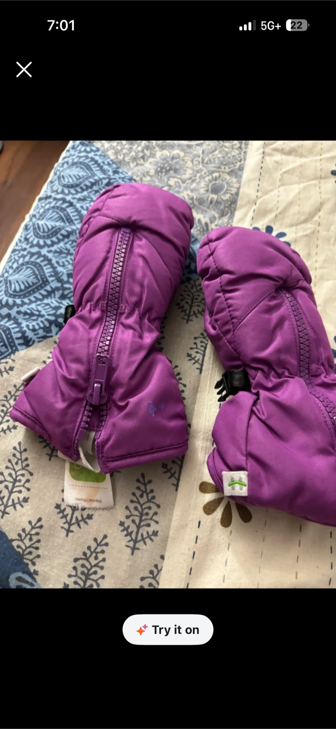 Hot Paws Kids Mittens - Purple - Age 4-6