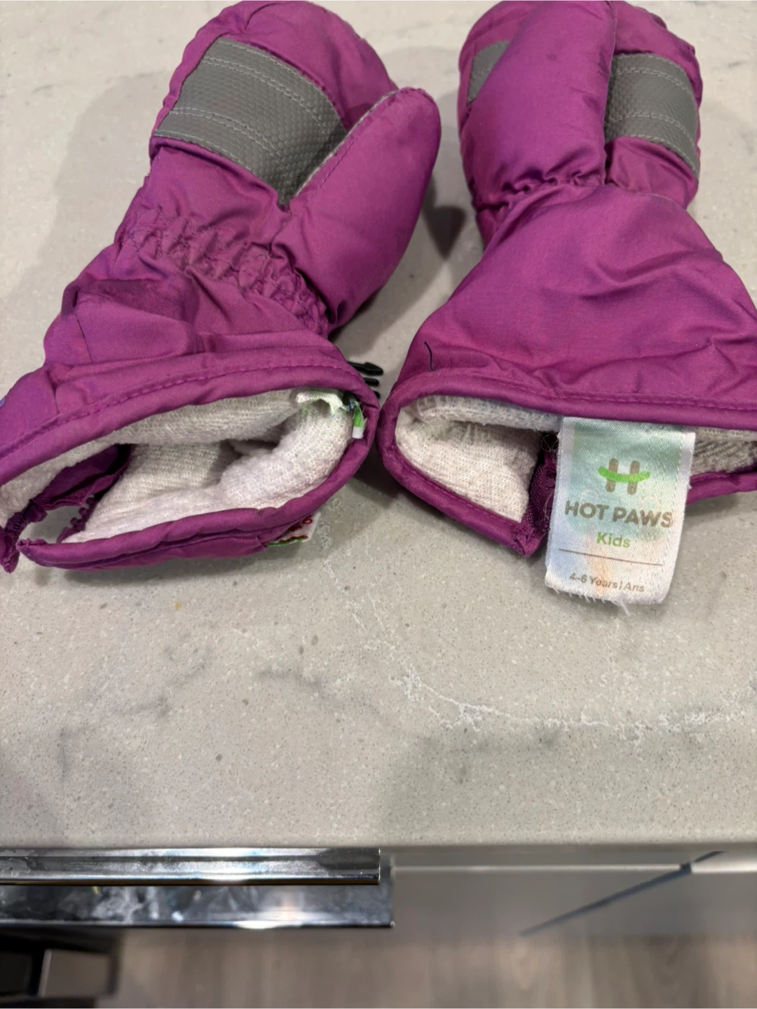 Hot Paws Kids Mittens - Purple - Age 4-6 - photo 2