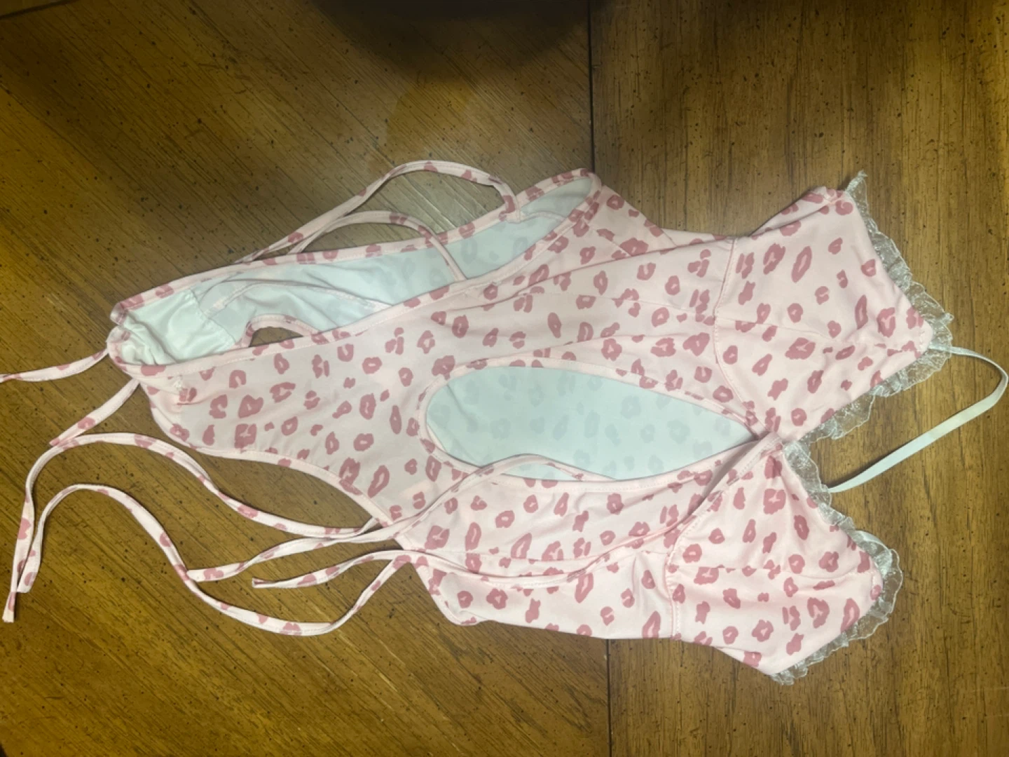 Pink Leopard Print Lingerie Set - photo 2