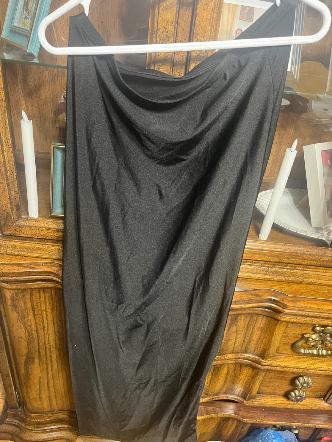 Black Ruched Maxi Dress - photo 2