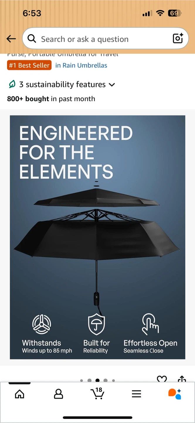 Repel Umbrella Windproof Travel Umbrella - photo 2