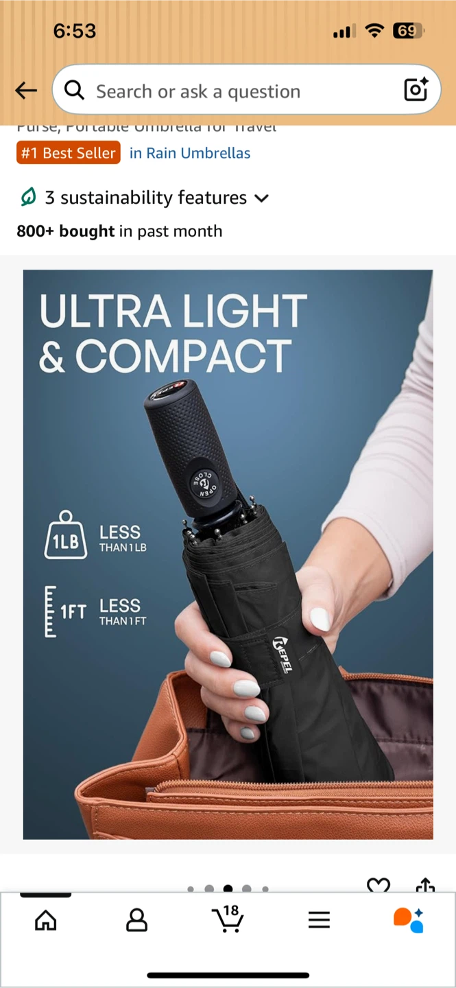 Repel Umbrella Windproof Travel Umbrella - photo 4