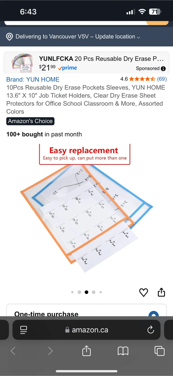 10Pcs Reusable Dry Erase Pockets Sleeves - photo 4
