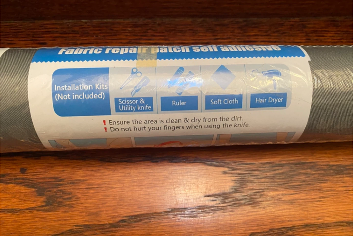 Lifenion Fabric Repair Patch Self Adhesive M-Grey - photo 4
