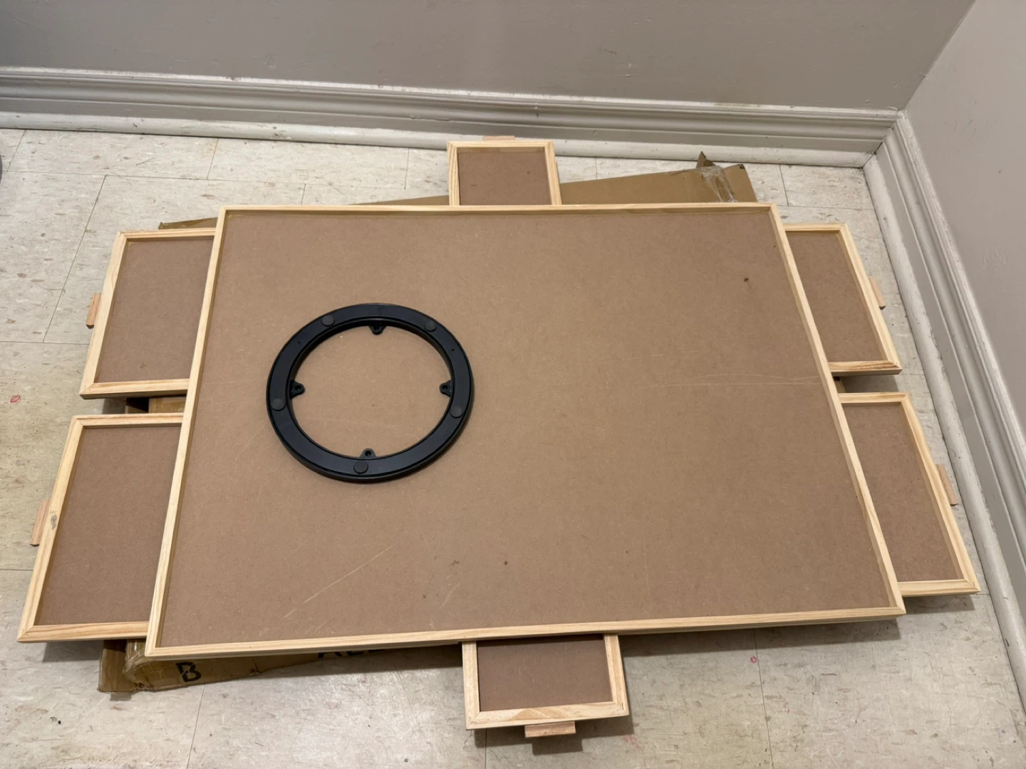 Brand new wooden puzzle table with storage 31"x 23"