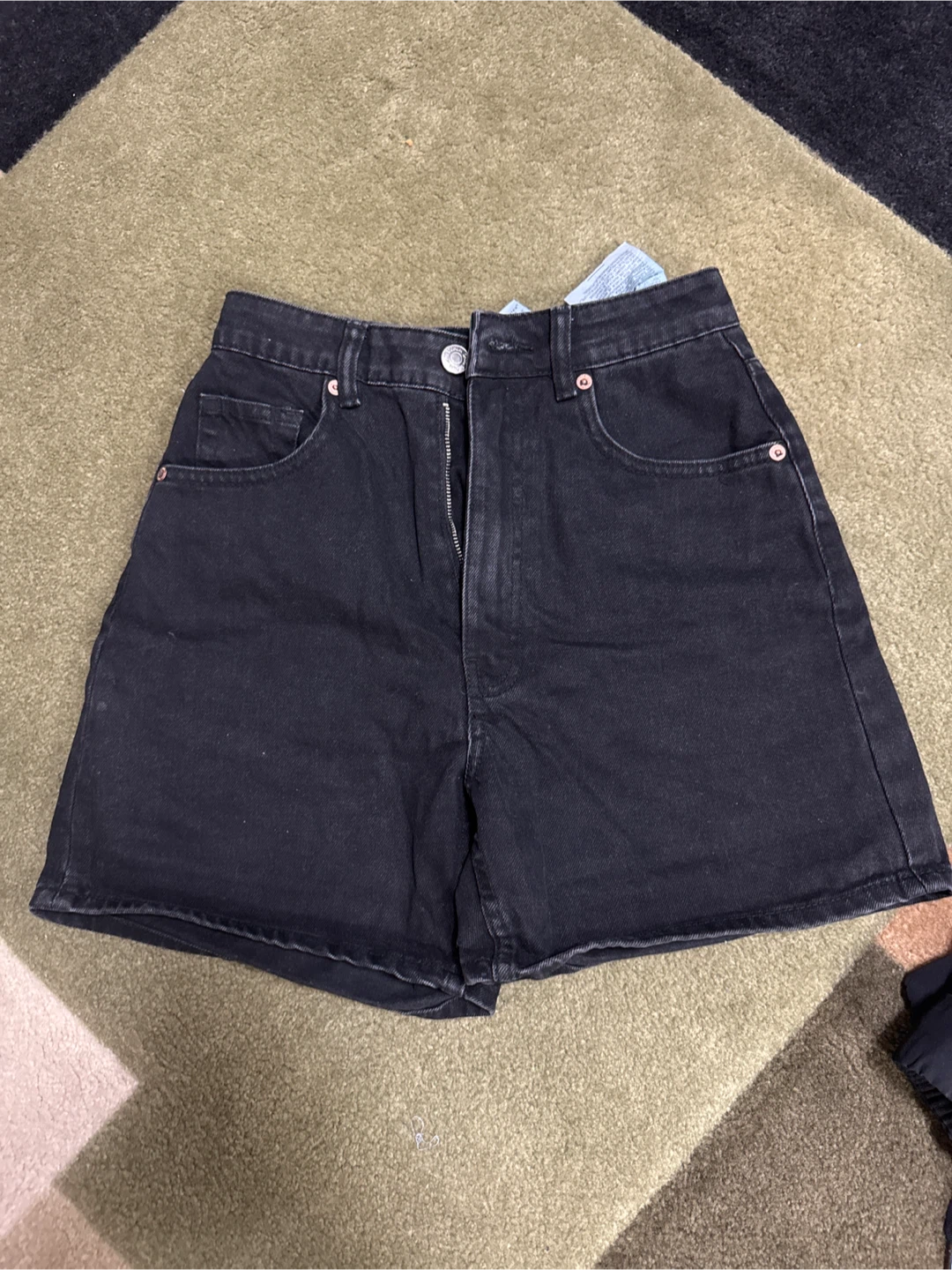 Black Denim Shorts