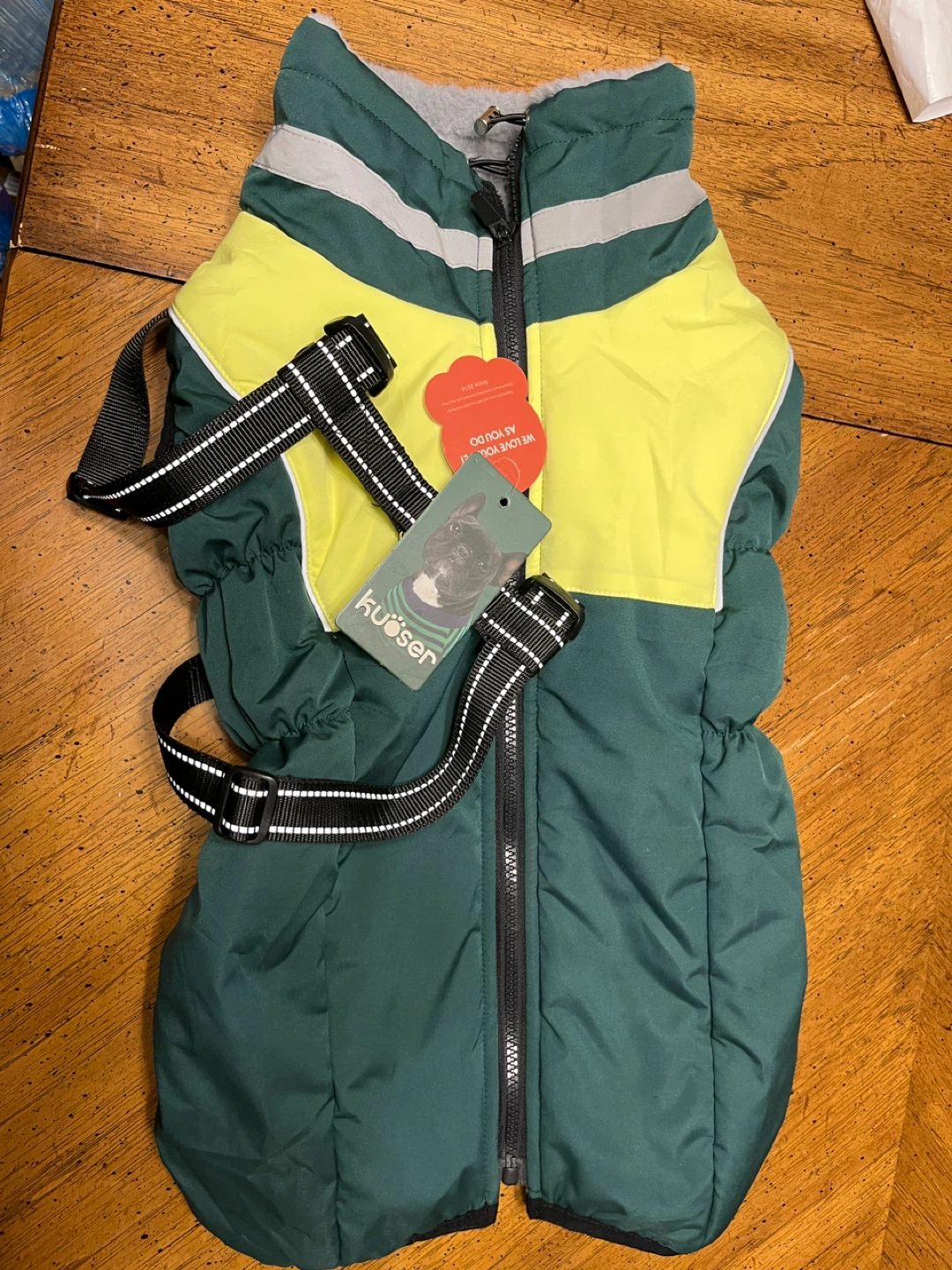 Large- Kuser Dog Winter Jacket with Harness