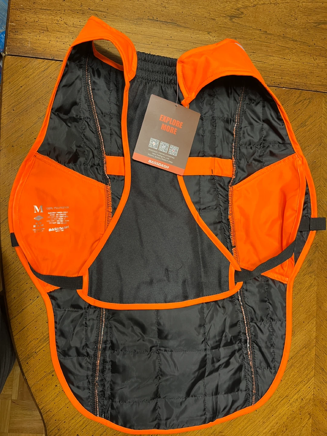 BASSDASH Orange Puffer Dog Vest - photo 3