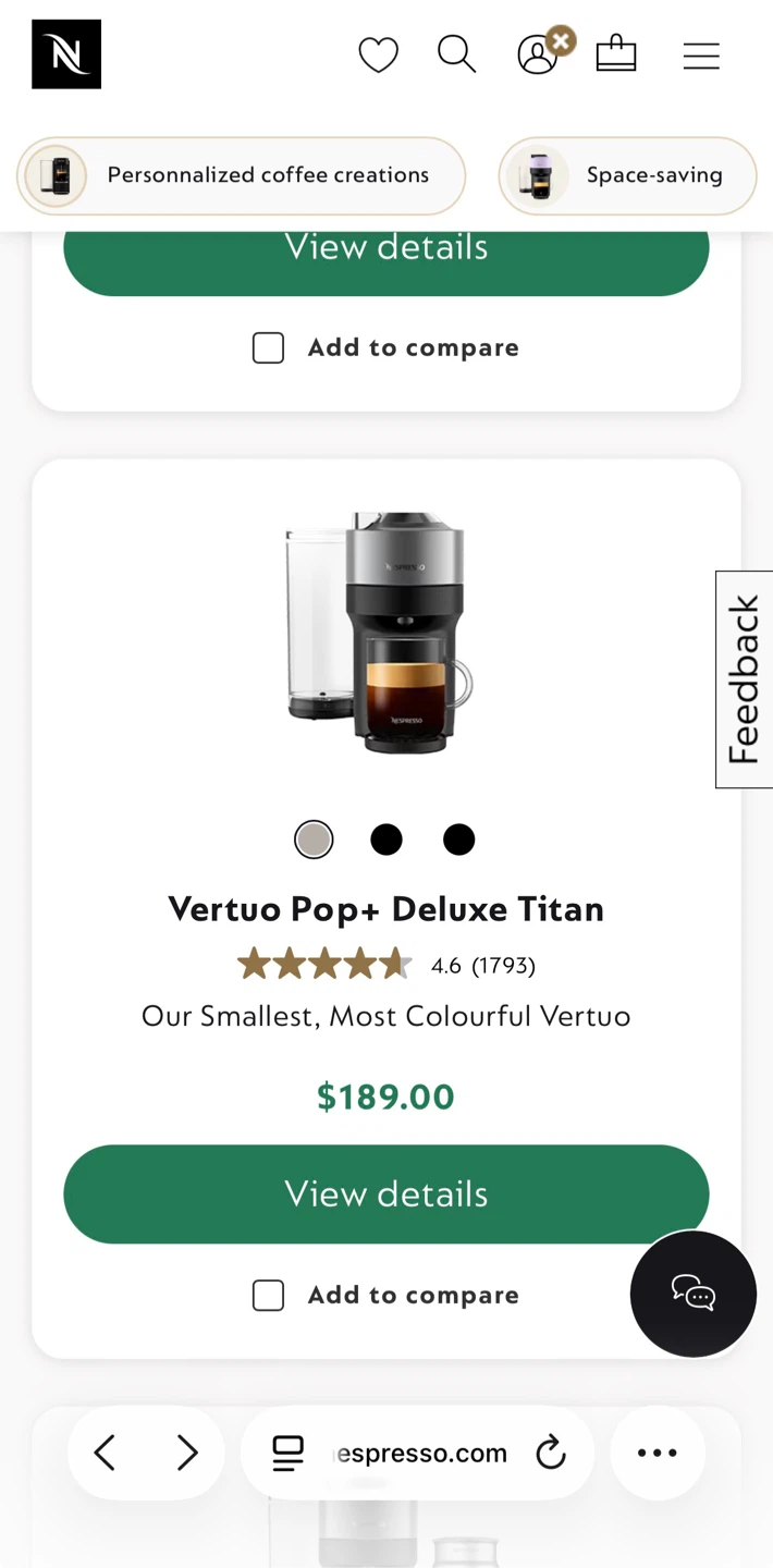 Nespresso Vertuo Pop+ Deluxe Titan Coffee Machine - photo 2