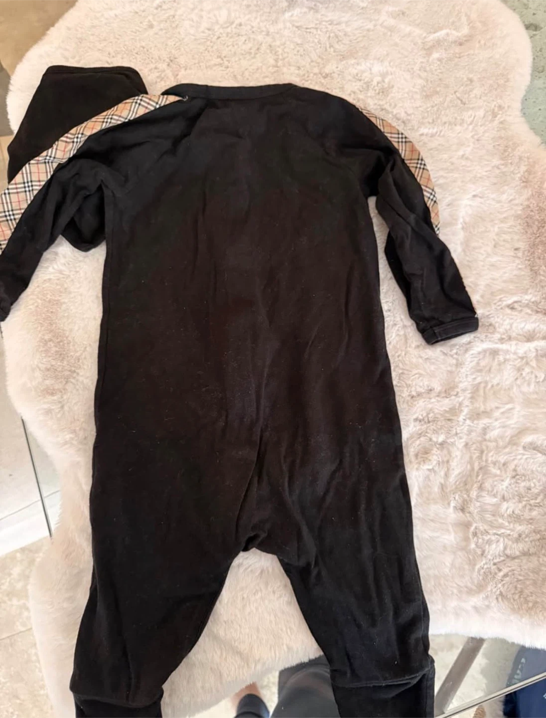 Burberry Baby Snowsuit Black Plaid 18M - photo 5