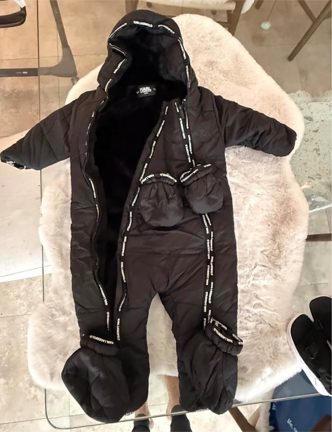 Karl Lagerfeld Kids Padded Snowsuit 18M / 81cm Black