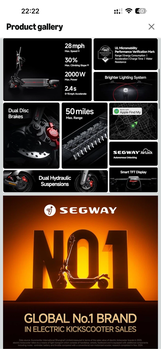 Segway Ninebot MAX G3 Electric Kickscooter - photo 2