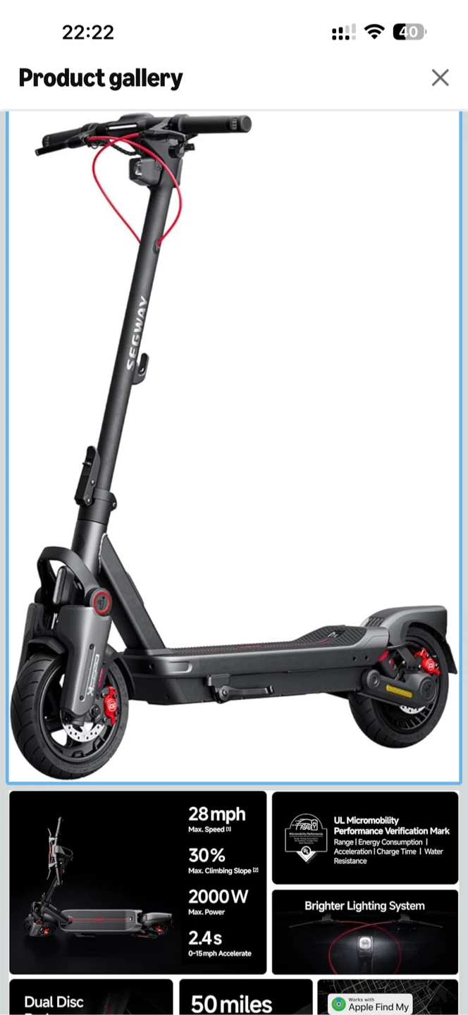 Segway Ninebot MAX G3 Electric Kickscooter