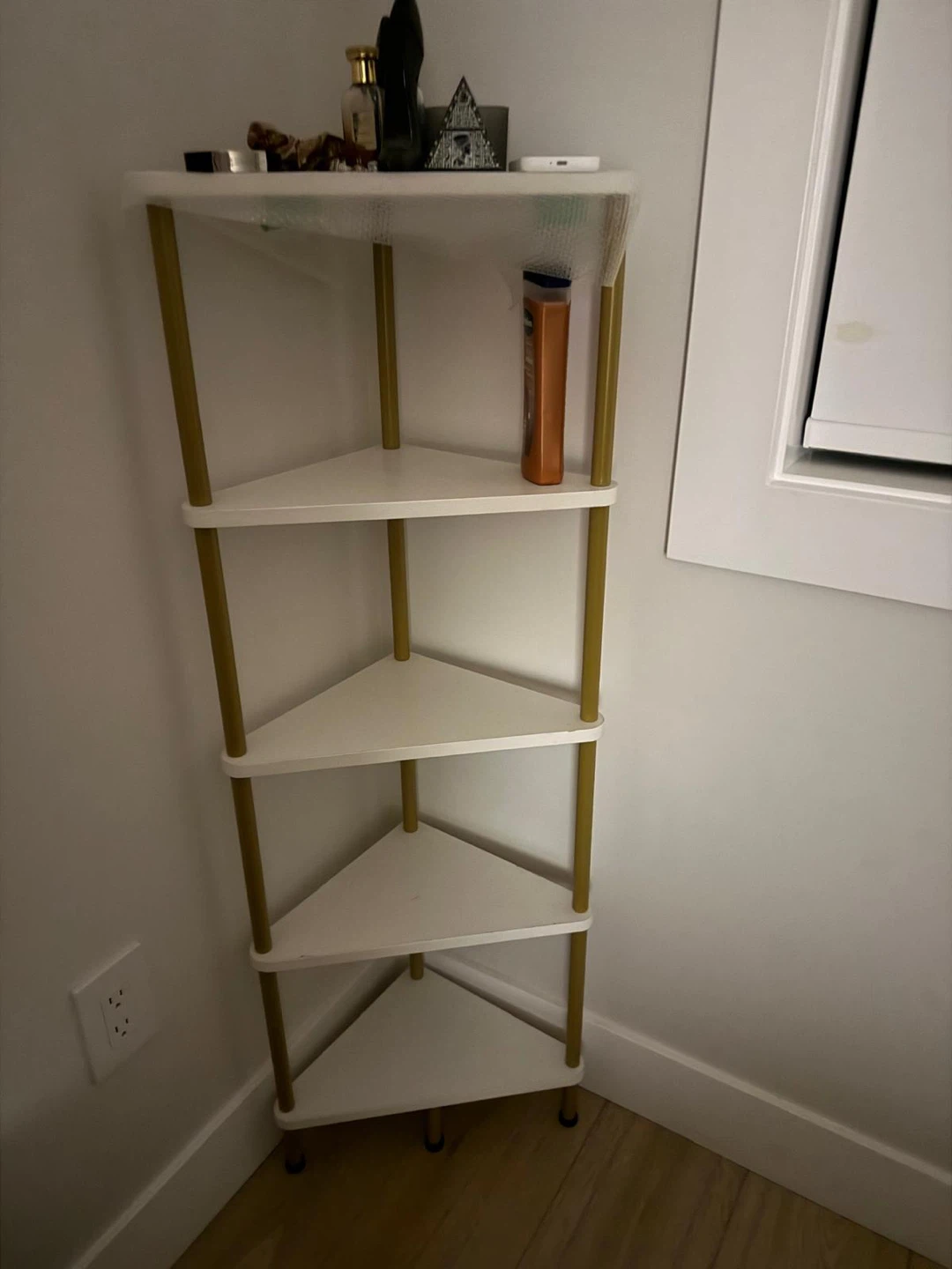 5-Tier White Corner Shelf