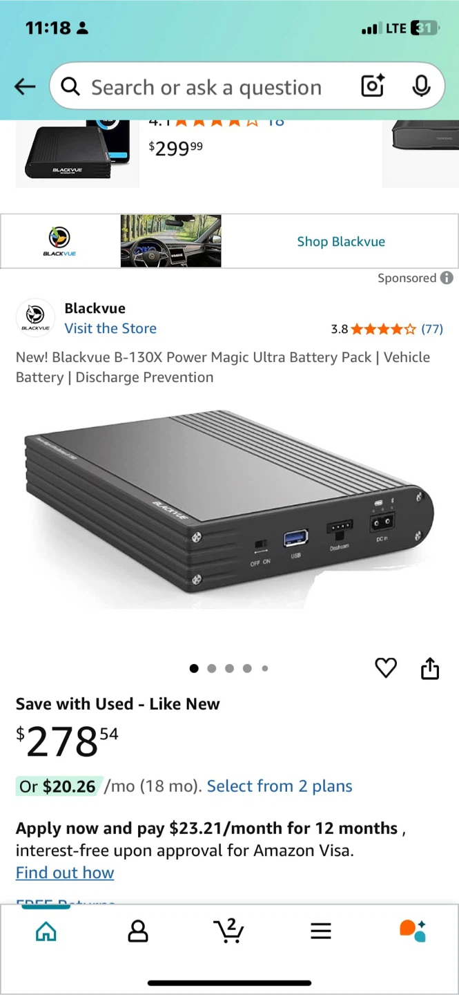 Blackvue B-130X Power Magic Ultra Battery Pack