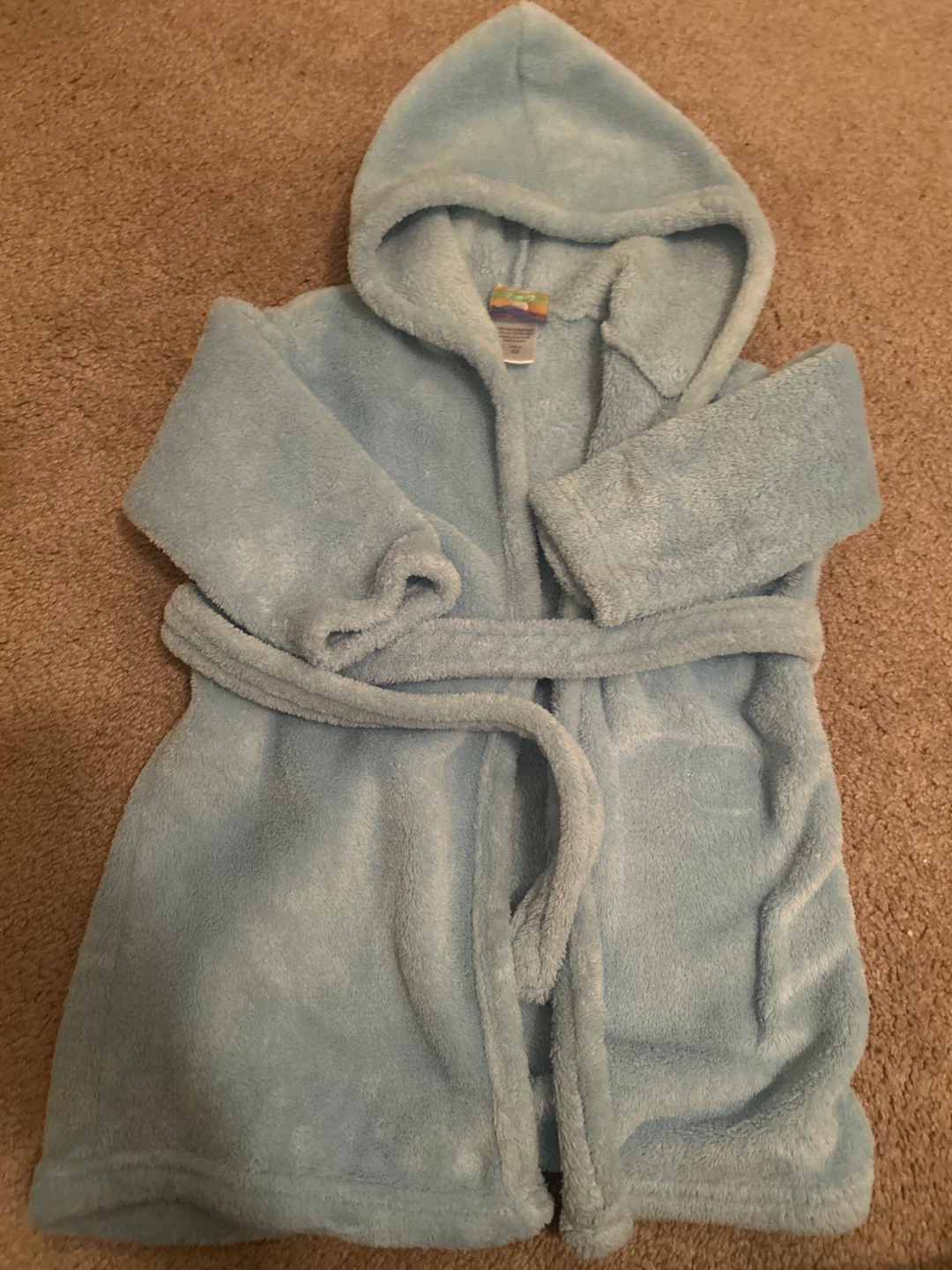 Light Blue Hooded Robe - Kids Size Medium
