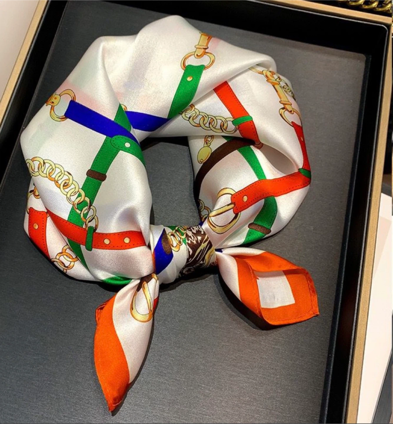 Designer Print Silk Scarf - photo 2
