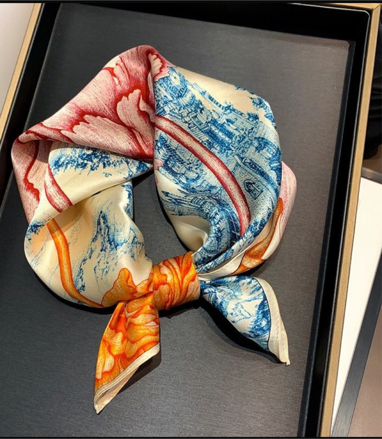 Designer Print Silk Scarf - photo 4