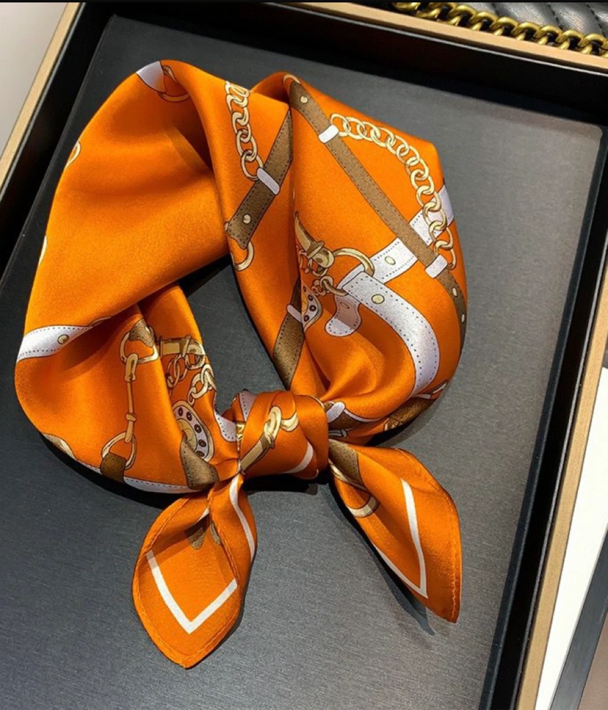Designer Print Silk Scarf - photo 3