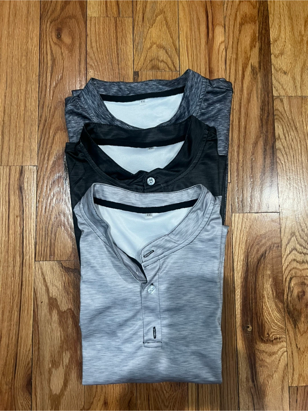 3 Pack Men's Short Sleeve Henley Shirts