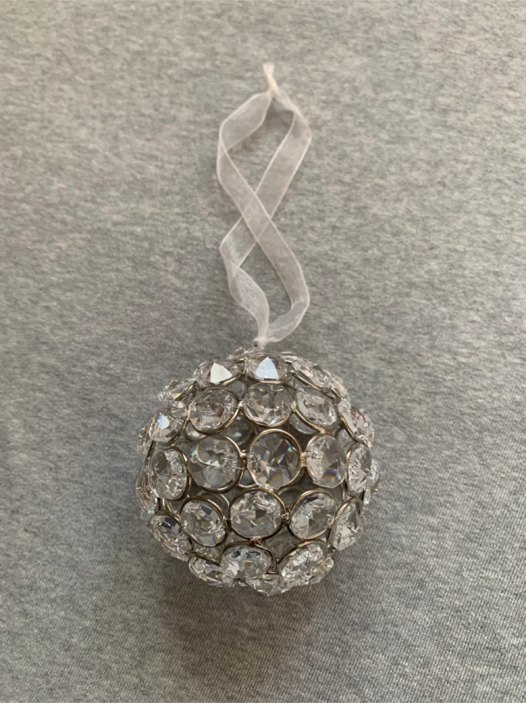 Heavy Crystal Ball Ornament