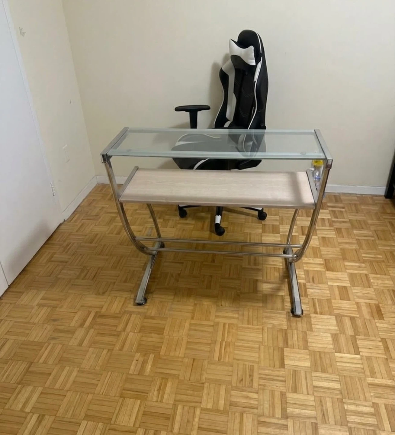 Glass and Wood Desk