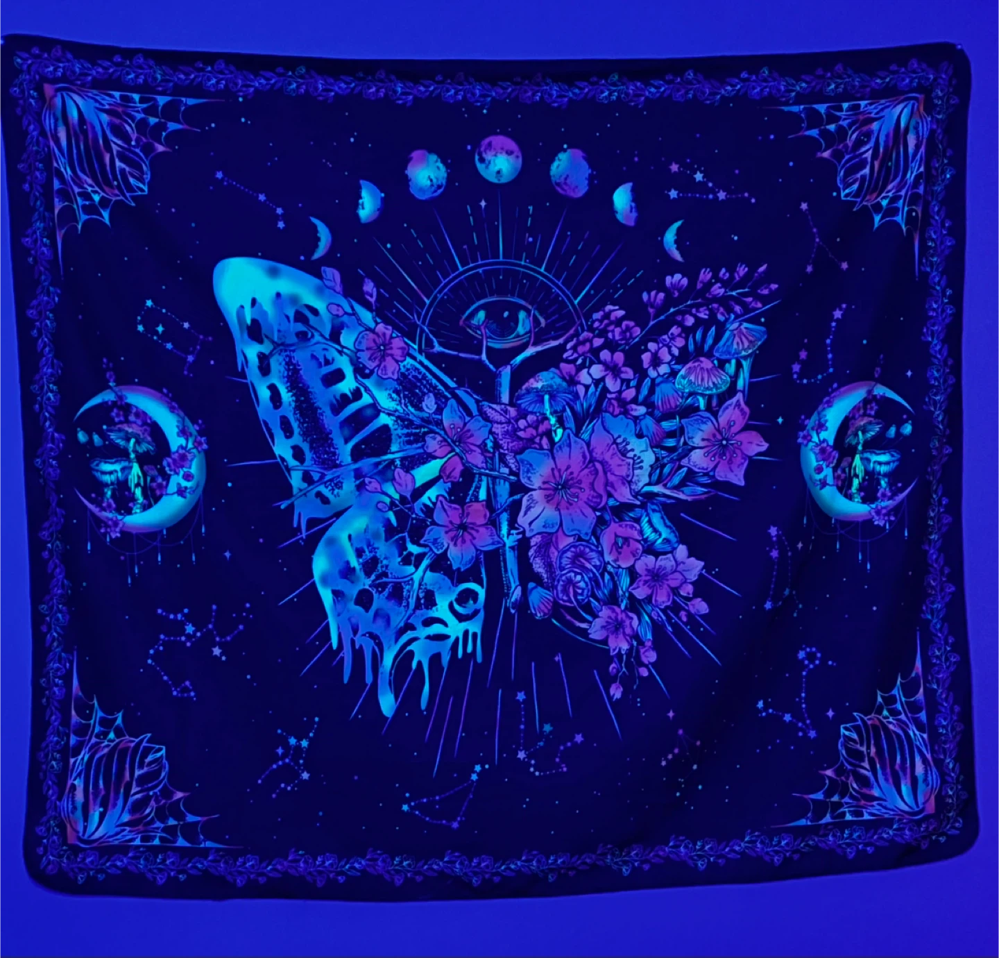 Celestial Butterfly Wall Tapestry – UV Rctve Psychdlc Wll Hngng - photo 2