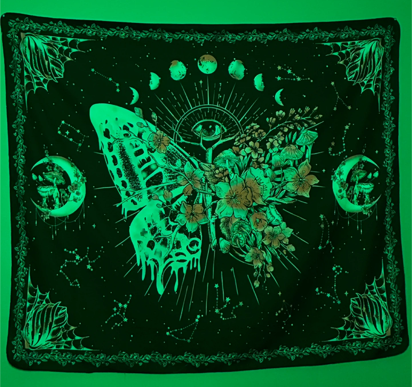 Celestial Butterfly Wall Tapestry – UV Rctve Psychdlc Wll Hngng - photo 3