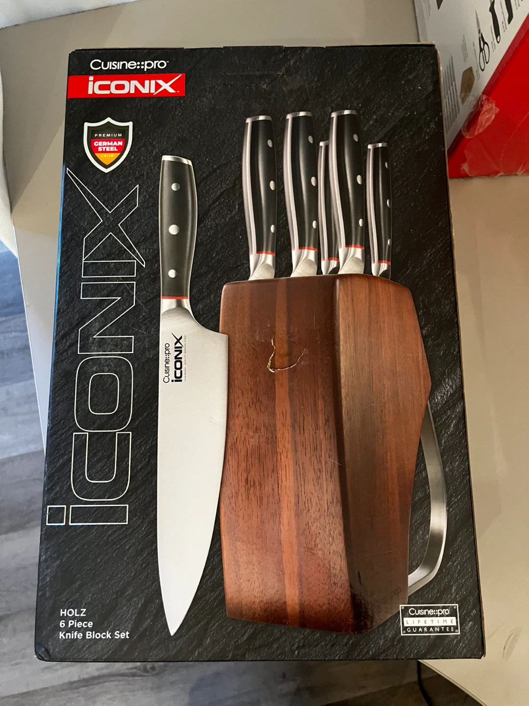 Cuisine::pro ICONIX HOLZ 6 Piece Knife Block Set