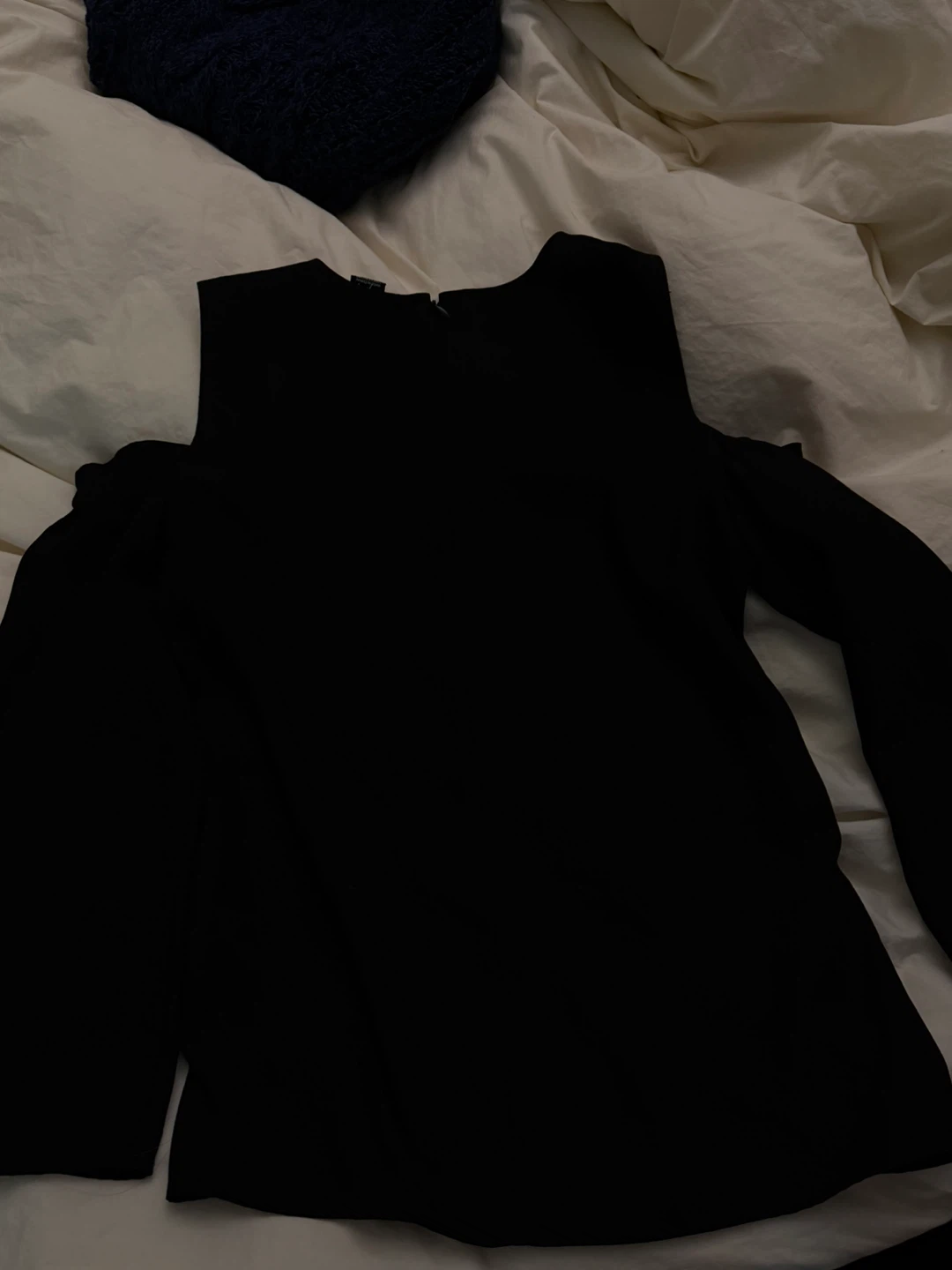 Black Cold Shoulder Long Sleeve Top - photo 4