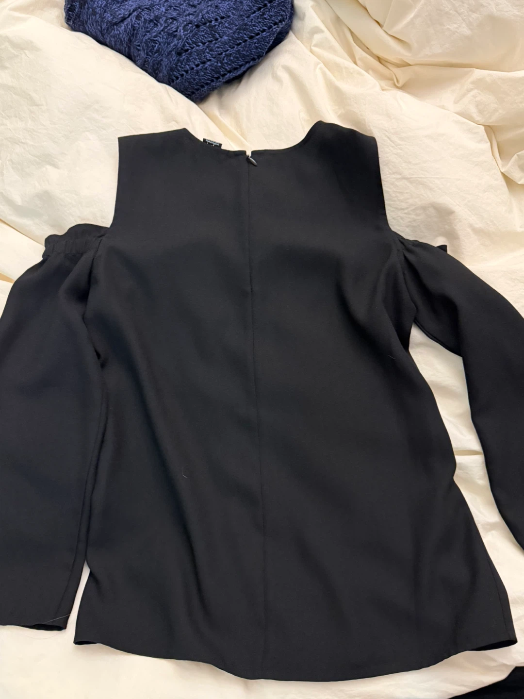 Black Cold Shoulder Long Sleeve Top - photo 5