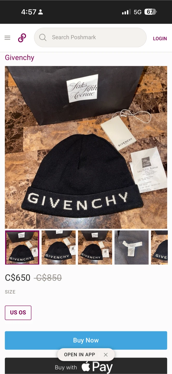 Givenchy Black Wool Beanie - photo 5