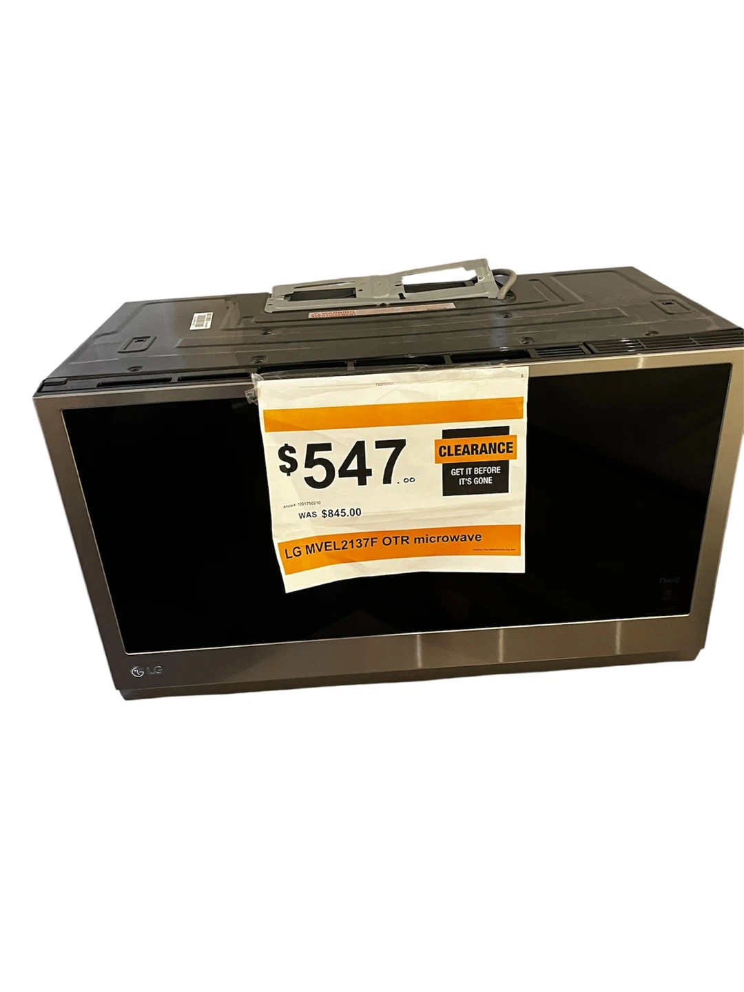 LG MVEL2137F Over-the-Range Microwave