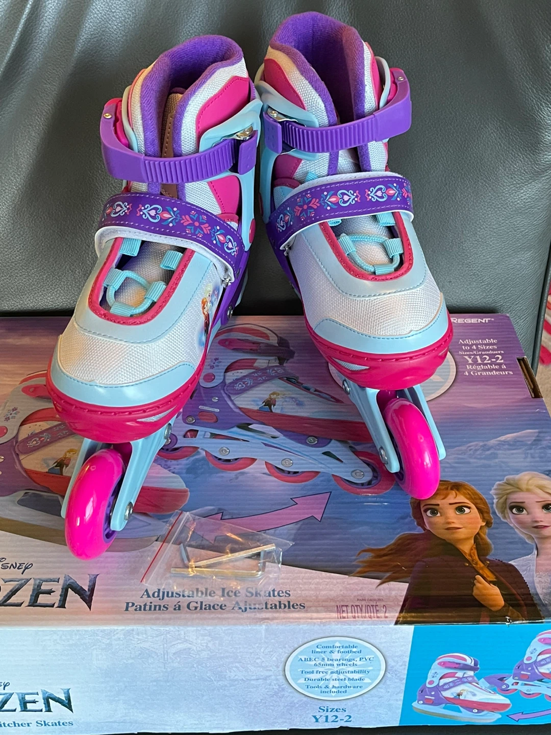 Skates for kids convertible 2in1 adjustable size Y12-2 Frozen - photo 5