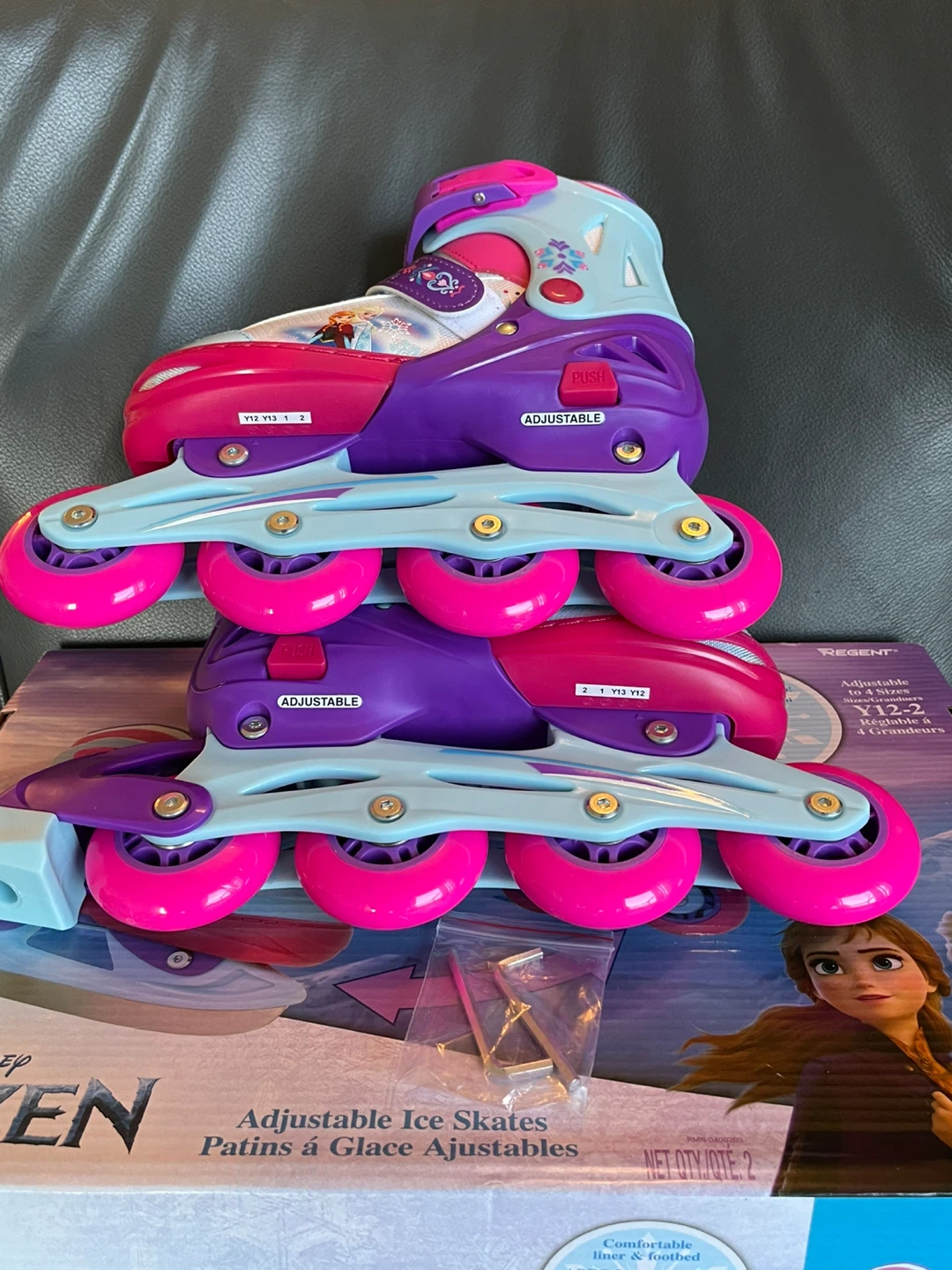 Skates for kids convertible 2in1 adjustable size Y12-2 Frozen - photo 4