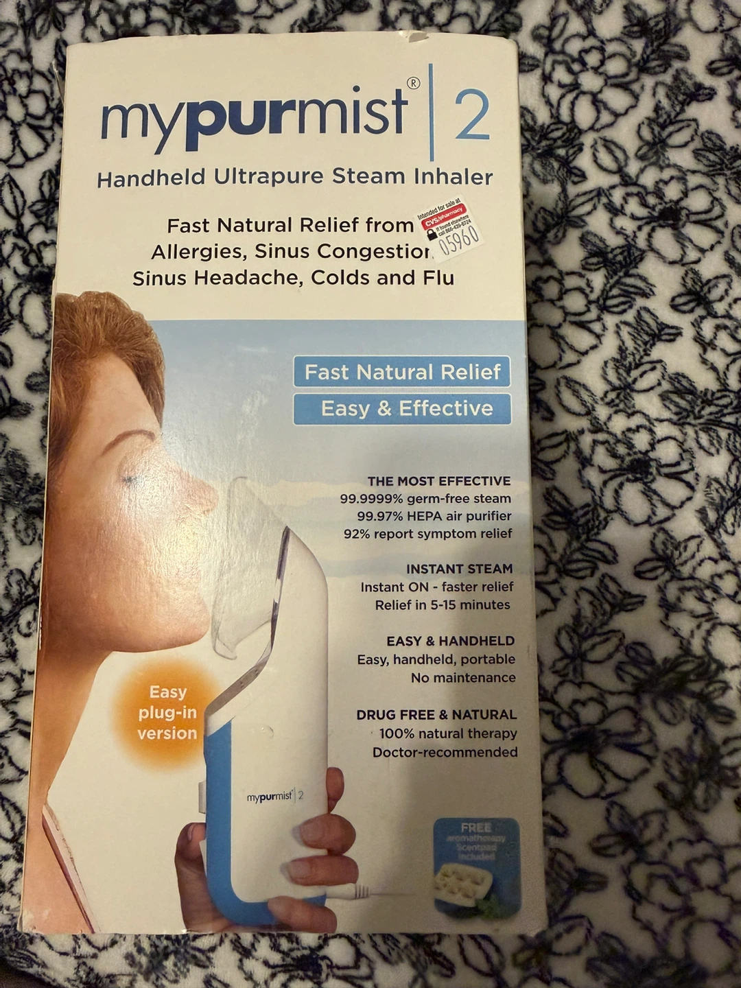 MyPurMist 2 Handheld Ultrapure Steam Inhaler