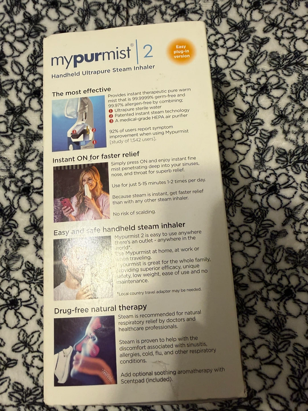 MyPurMist 2 Handheld Ultrapure Steam Inhaler - photo 2